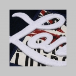 Lonsdale tmavomodrá pánska mikina na zips s vyšívaným logom kapucou stiahnuteľnou šnúrkou a klokankovým vreckom vpredu, materiál 71%polyester 29%bavlna